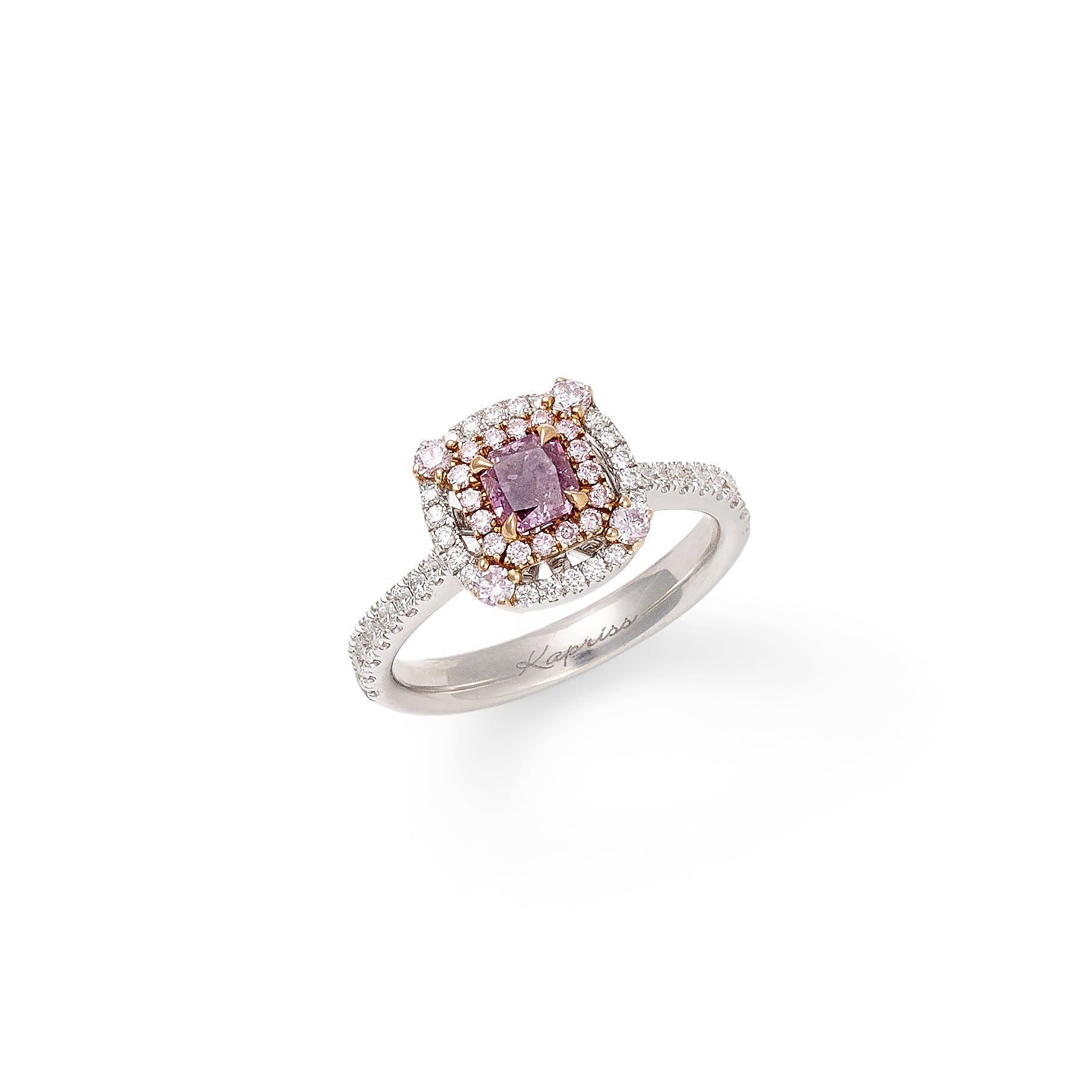 Fancy roze diamanten ring